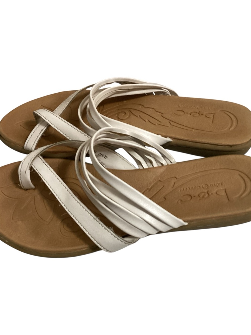 b.o.c. White Strappy Slide Sandals for Women size 7 - Picture 3 of 6